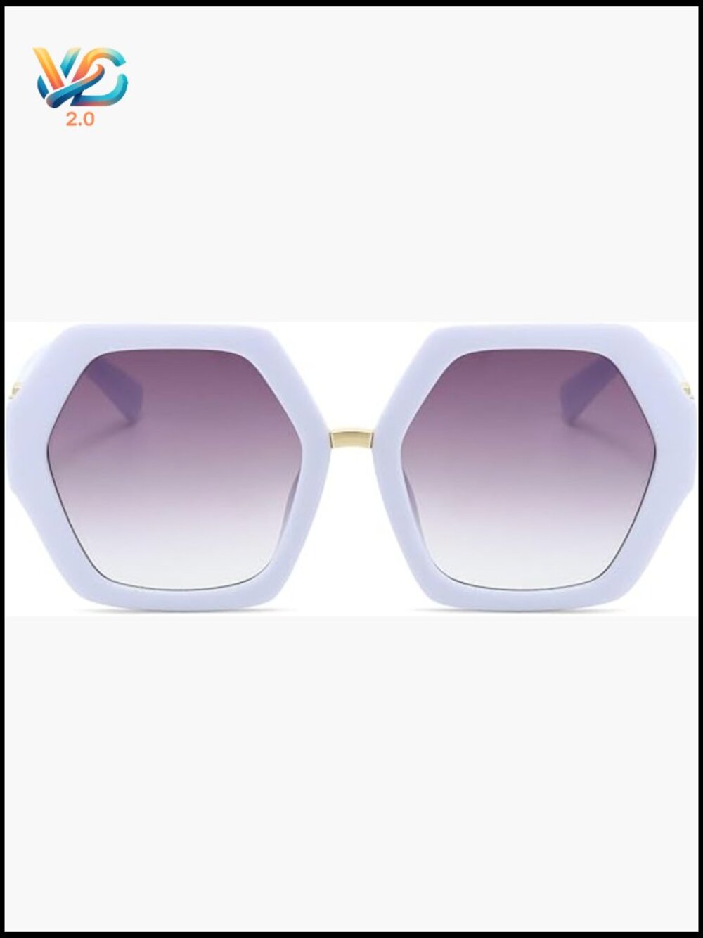 Oversized Hexagonal Retro Sunglasses Statement Geometric Fashion Shades